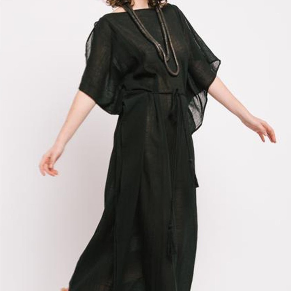 Matta Black Kirtan Kaftan dress, size 0/S